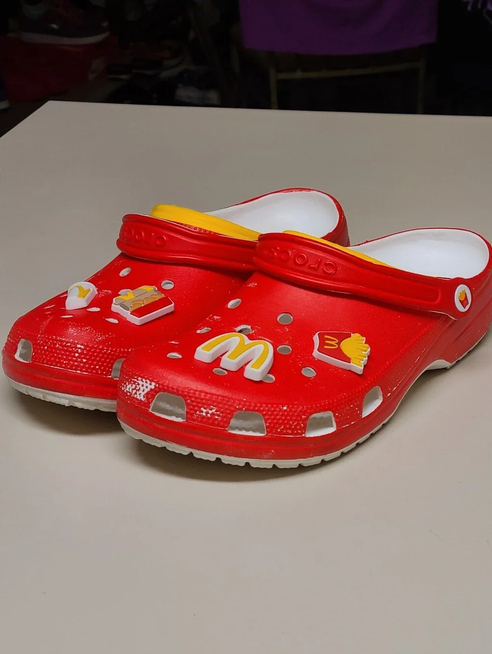 Crocs X Mc Donald's Classic slip on clog sandals size 10